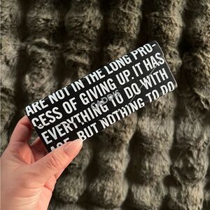 Black Eyewear Case with White Motivational Text